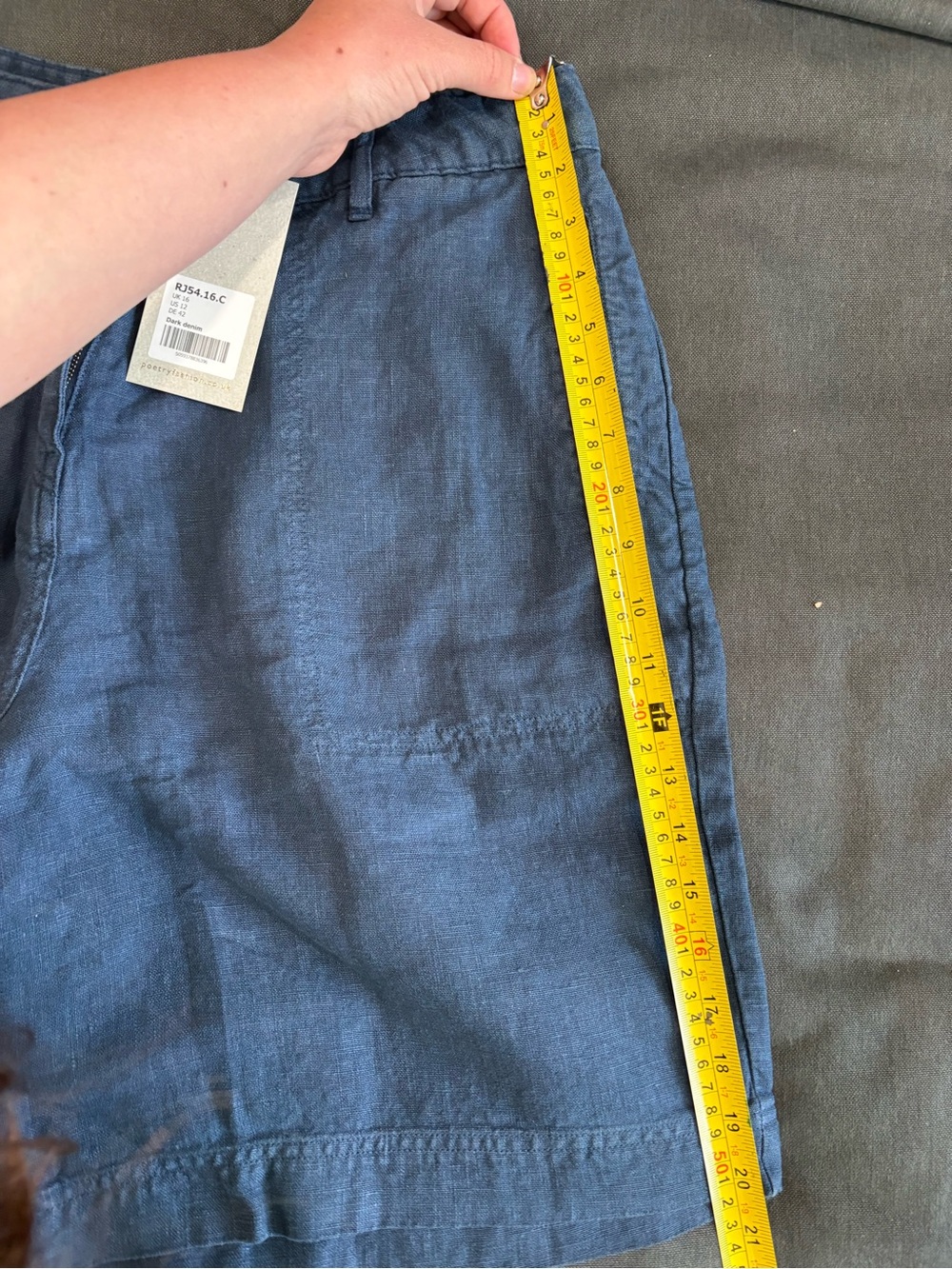 POETRY‎ RELAXED SHORTS Heavy linen Size 12 - Picture 8 of 10